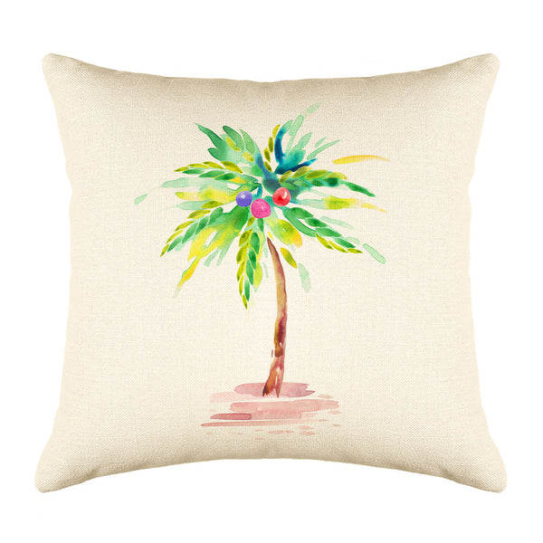 Tropical Palm Tree Throw Pillow Cover Coastal Print Di Lewis