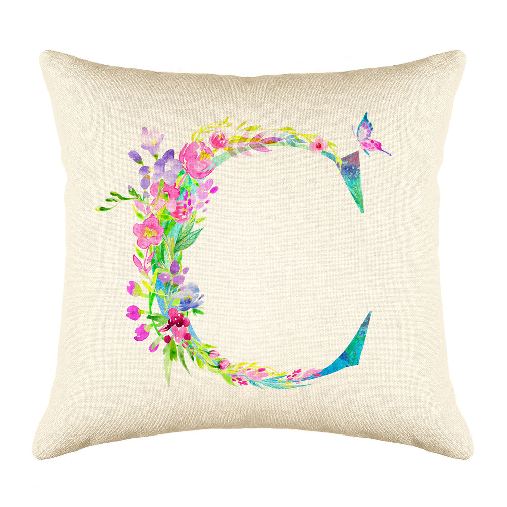 Floral French Monogram Pillow Cover – Returning Grace Designs