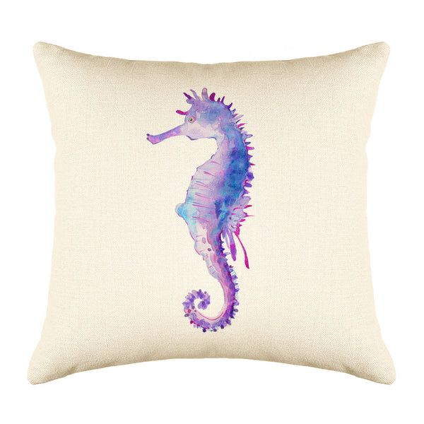 Grande Seahorse Embroidered Pillow